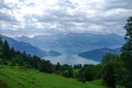 View of Lake Lucerne on the slope from Mount Rigi, Switzerland Royalty Free Stock Photo