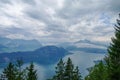 View of Lake Lucerne on the slope from Mount Rigi, Switzerland Royalty Free Stock Photo
