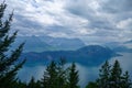 View of Lake Lucerne on the slope from Mount Rigi, Switzerland Royalty Free Stock Photo