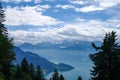 View of Lake Lucerne on the slope from Mount Rigi, Switzerland Royalty Free Stock Photo