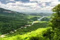 View at Lake Lure in North Carolina from Chimney rock Royalty Free Stock Photo