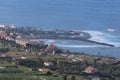 View of Lake Martianez in Puerto de la Cruz from the Humboldt viewpoint in the valley of La Orotava, Tenerife. Spain Royalty Free Stock Photo