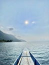 view of Lake Matano, South Sulawesi, Indonesia taken from the boat