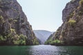 View of the lake in the Matka canyon in the vicinity of Skopje, Republic of North Macedonia Royalty Free Stock Photo