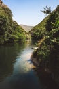 View of the lake in the Matka canyon in the vicinity of Skopje, Republic of North Macedonia Royalty Free Stock Photo