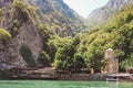 View of the lake in the Matka canyon in the vicinity of Skopje, Republic of North Macedonia Royalty Free Stock Photo