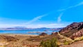 View of Lake Mead from the Historic Railroad Hiking Trail near the Hoover Dam Royalty Free Stock Photo