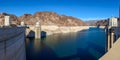 View of Lake Mead Reservoir from the Hoover Dam Royalty Free Stock Photo