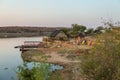 View of the Lake Oanob, holiday resort, Namibia