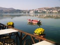 Lake orestiada in Kastoria, Greece. Royalty Free Stock Photo