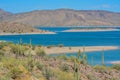 View of Lake Pleasant in Lake Pleasant Regional Park, Sonoran Desert, Arizona USA