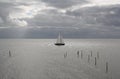 View lake Markermeer sailboat