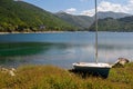 View of Lake Scanno in Italy