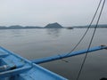 View of Lake Taal from a Bangka boat, Philippines Royalty Free Stock Photo