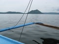 View of Lake Taal from a Bangka boat, Philippines Royalty Free Stock Photo