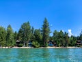 View of the Lake Tahoe Shoreline from the Water Royalty Free Stock Photo