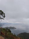 View of Lake Toba from the top of the bobok elephant hill Royalty Free Stock Photo
