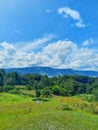 View of Lake Toba from the top of the hill Royalty Free Stock Photo