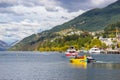 View of lake Wakatipu from a boat, Queenstown