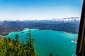 View on the Lake Walchensee from the top of Herzogstand