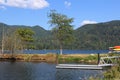 A view of Lake Whatcom and Sudden Valley marina Royalty Free Stock Photo