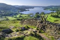 A view of Lake Windermere taken from just above Ambleside. Royalty Free Stock Photo