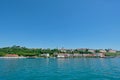 View of lakeside promenade, old german city Meersburg, Germany Royalty Free Stock Photo