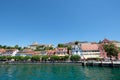 View of lakeside promenade, old german city Meersburg, Germany Royalty Free Stock Photo