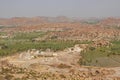 The view of Lakshmi Temple and a Village from the top of Hanuman temple, Hampi, India