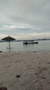 view on Lampung beach, Indonesia Royalty Free Stock Photo