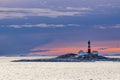 View of the Landegode Fyr lighthouse in Norway Royalty Free Stock Photo