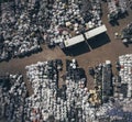 View landfill bird`s-eye view. Landfill for waste storage. View Royalty Free Stock Photo