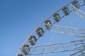 The view landmark before a summer sunset - touristic wheel with amazing view over the city