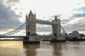 View of landmark the tower bridge in london at Uk Royalty Free Stock Photo