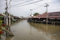 View landscape of Amphawa river and cityscape Amphawa town and life thai local in weekday at Samutsongkhram on October 30, 2019 in