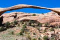 View of Landscape Arch in Arches National Park Royalty Free Stock Photo