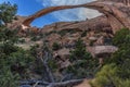 A view of Landscape Arch in Arches National Park, Moab, Utah Royalty Free Stock Photo