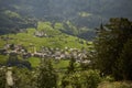 View of the landscape from Bernina express train Royalty Free Stock Photo