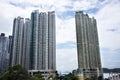 View landscape and cityscape of Hong Kong island from bus in Hon