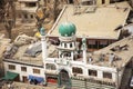 View landscape and cityscape of Leh Ladakh Village with classical ancient mosque in Jammu and Kashmir, India