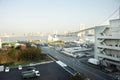 View landscape and cityscape of Odaiba downtown and rainbow bridge in Ariake town at Koto city in Tokyo, Japan Royalty Free Stock Photo