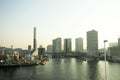 View landscape and cityscape of Odaiba downtown and rainbow bridge in Ariake town at Koto city in Tokyo, Japan Royalty Free Stock Photo