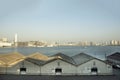 View landscape and cityscape of Odaiba downtown and rainbow bridge in Ariake town at Koto city in Tokyo, Japan Royalty Free Stock Photo