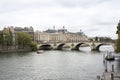 View landscape and cityscape of Paris city with Seine river in Paris, France Royalty Free Stock Photo