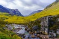 Landscape of Glencoe valley, in the West Highlands