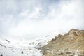 View landscape with Himalayas mountains range between Khardung La road pass go to Nubra Valley with Khalsar village in Hunder city