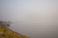 View landscape and Mekhong River in morning time at Mukdahan, Thailand