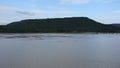 View landscape Mun River Mouth, the point where the Mun river and Mekong river join in Amphoe Khong Chiam