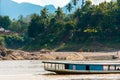 View of the landscape of the river Nam Khan, Luang Prabang, Laos. Copy space for text.