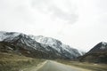 View landscape beside road with Indian people drive car on Srinagar Leh Ladakh highway go to view point at Leh Ladakh